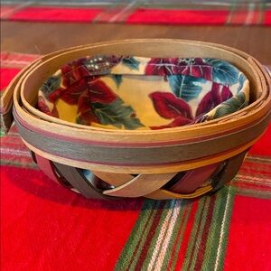 HENN Limited Edition “Sugar Plum” Handcrafted Woven Basket with fabric liner